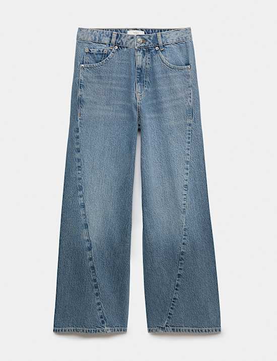 Twisted Seam Wide Leg Jean