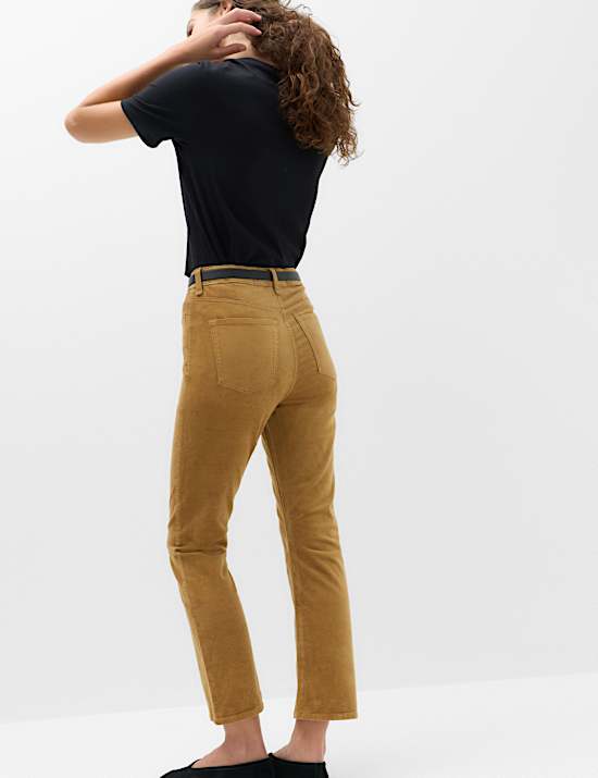 Cord Flare Cropped Trousers
