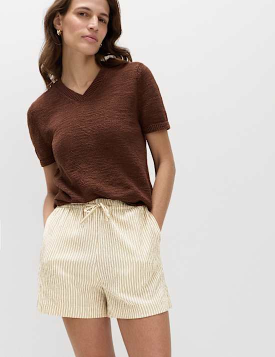 Short &agrave; rayures
