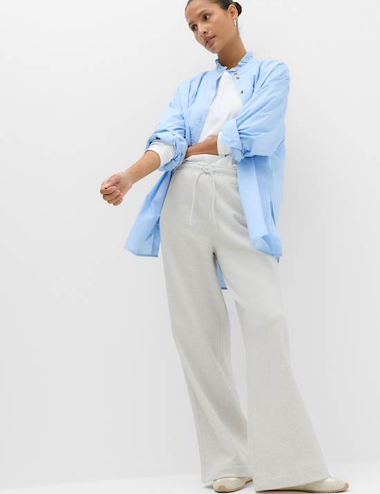 Cotton Rich Wide Leg Joggers