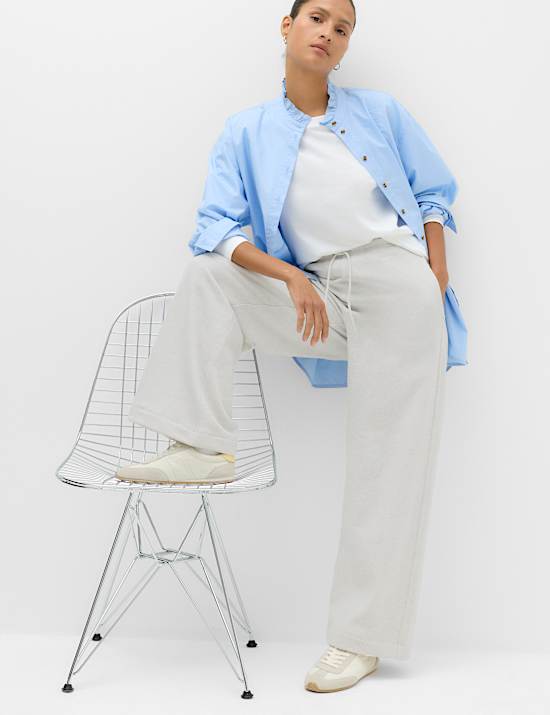 Cotton Rich Wide Leg Joggers