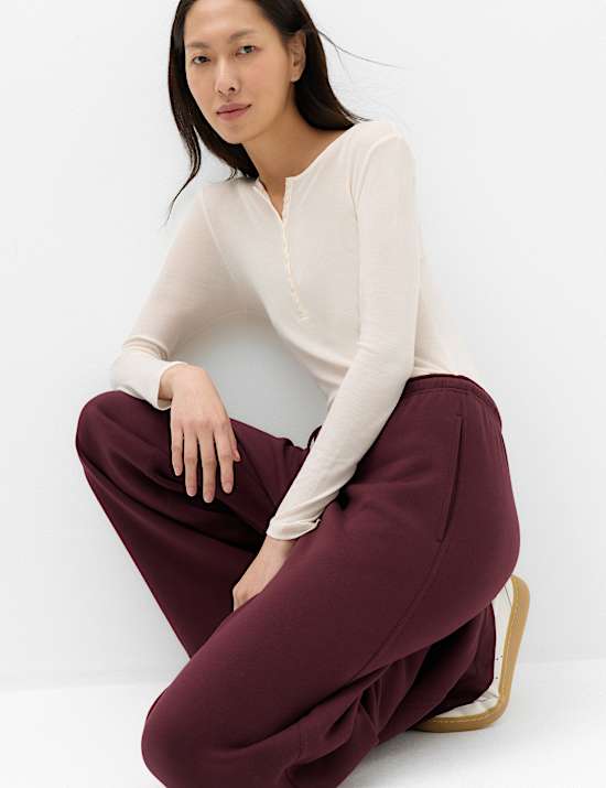 Cotton Rich Wide Leg Joggers