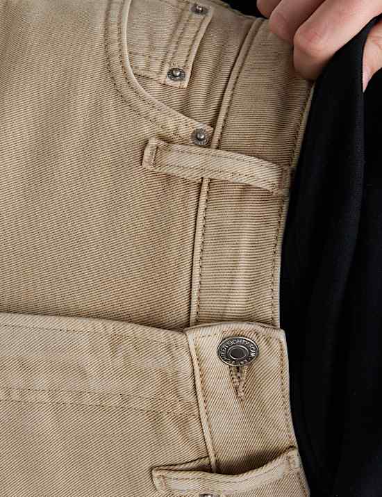 Pure Cotton Denim Bermuda Shorts