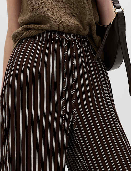 Pantalon coupe large en lyocell avec cordon