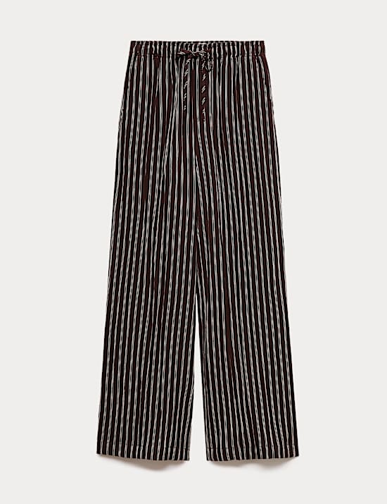 Pantalon coupe large en lyocell avec cordon