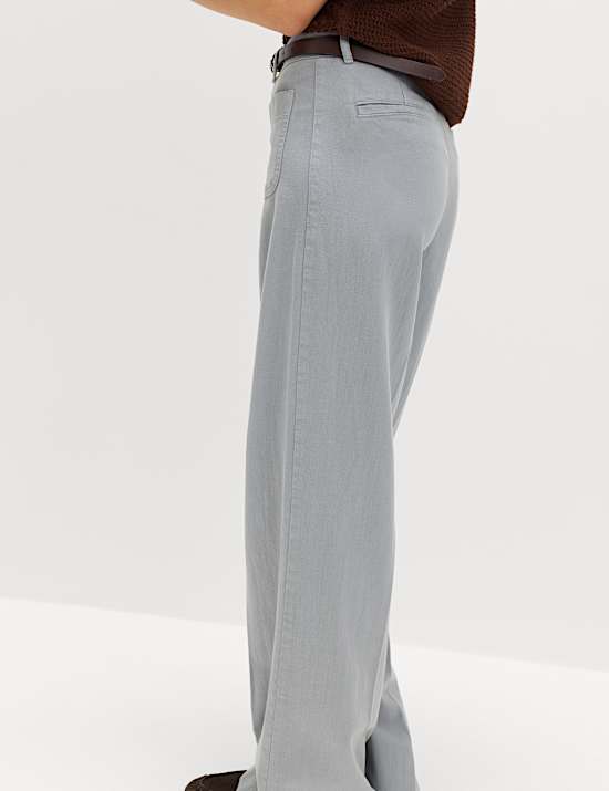Patch Pocket Straight Leg Trousers