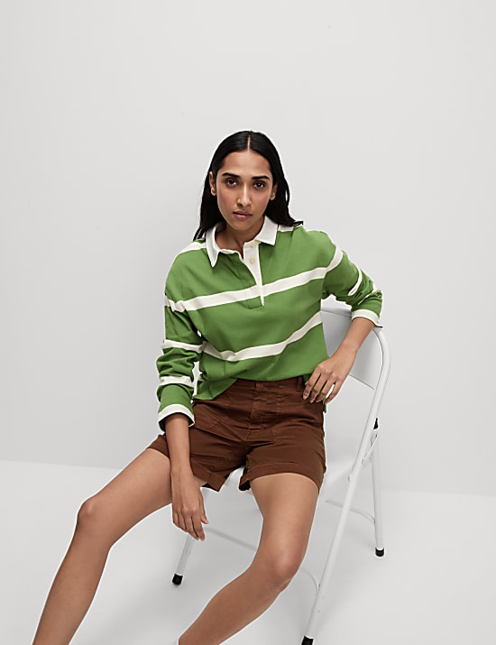 Cotton Blend Cargo Shorts