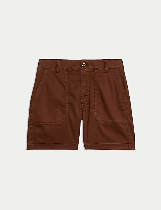 Cotton Blend Cargo Shorts