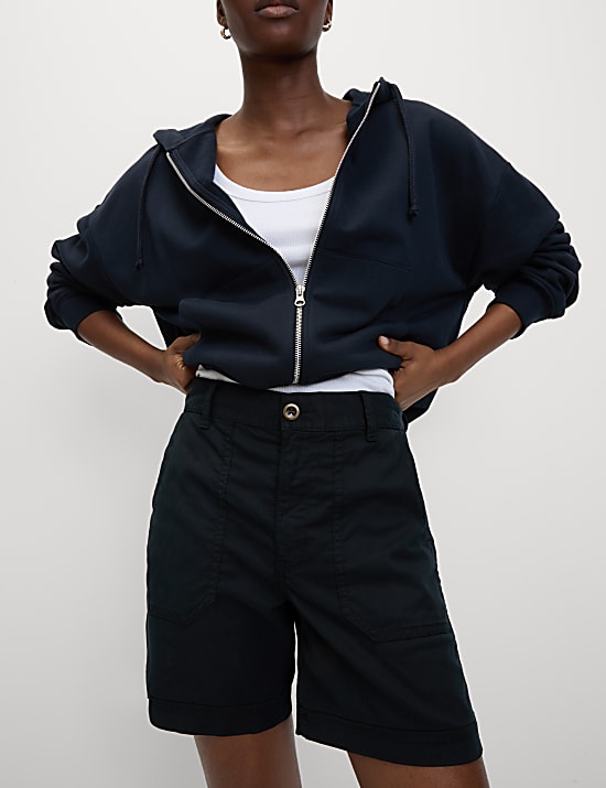 Cotton Blend Cargo Shorts