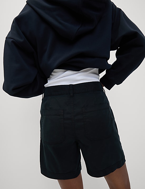 Cotton Blend Cargo Shorts