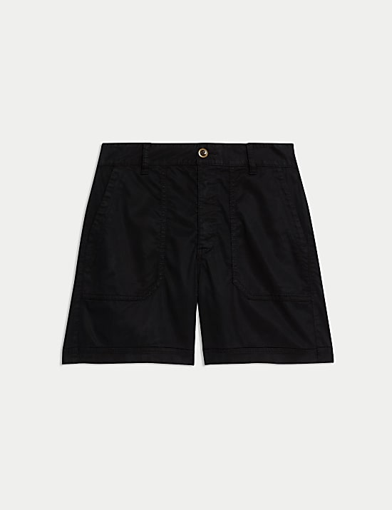 Cotton Blend Cargo Shorts
