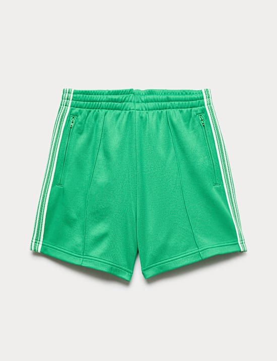 Katoenrijke korte broek met zijstreep