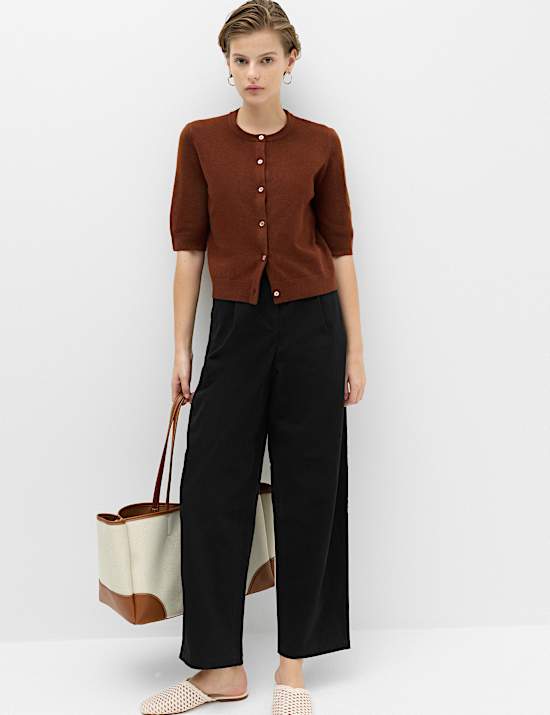 Pure Cotton Barrel Leg trouser