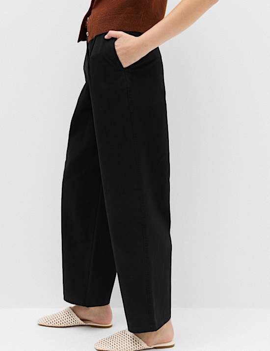 Pure Cotton Barrel Leg trouser