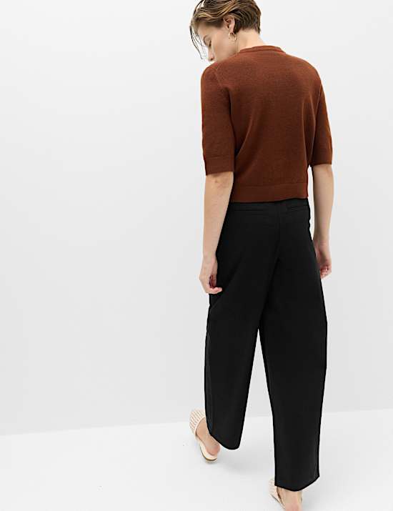 Pure Cotton Barrel Leg trouser