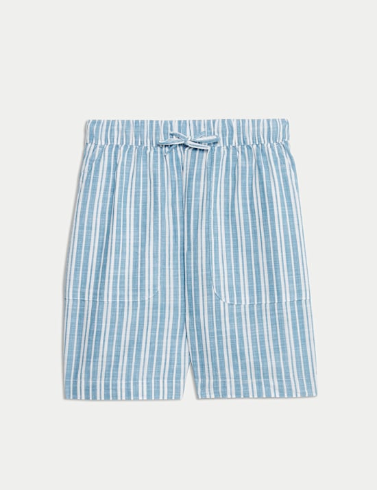 Pure Cotton Printed High Waisted Shorts