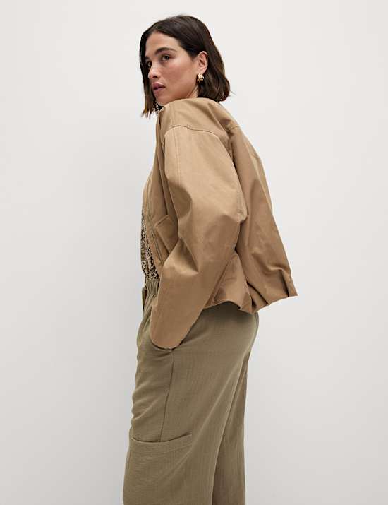 Crinkle Cargo Cuffed Joggers