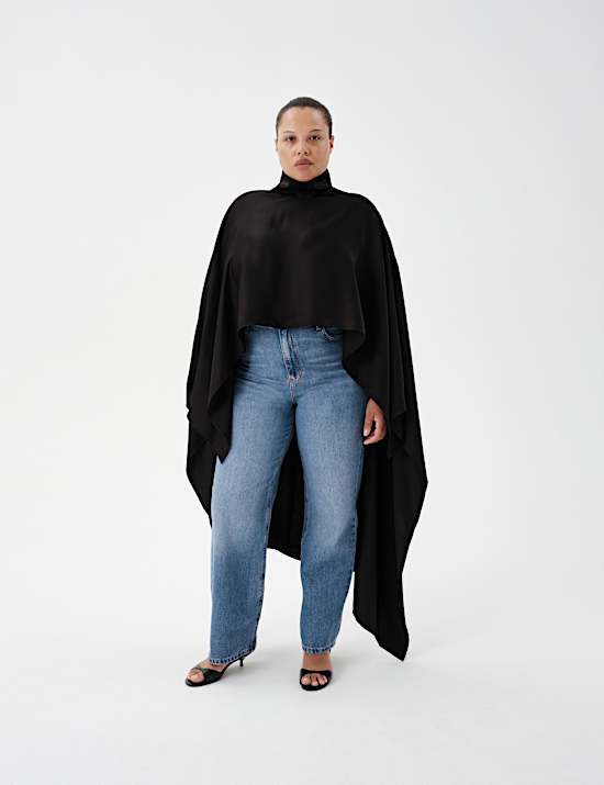 High Waisted Relaxed Straight Jeans