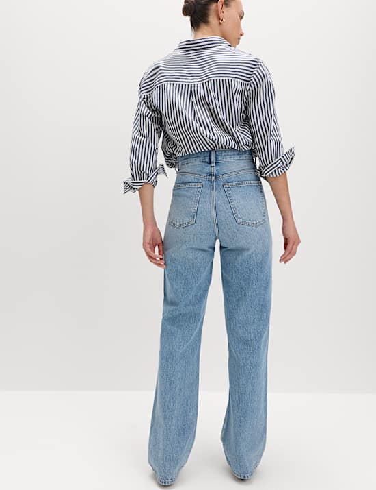 High Waisted Relaxed Straight Jeans