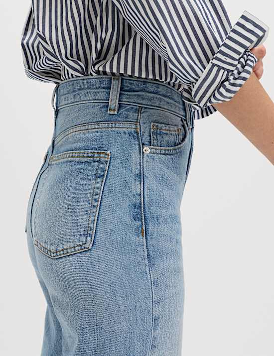 High Waisted Relaxed Straight Jeans