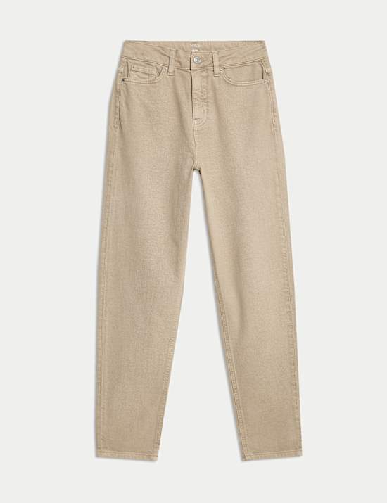 Mom High Waisted Colour Ankle Grazer Jeans