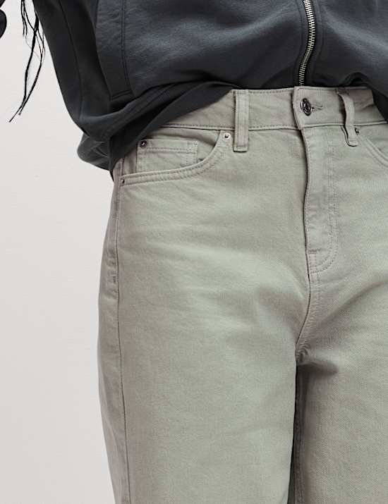 Mom High Waisted Colour Ankle Grazer Jeans