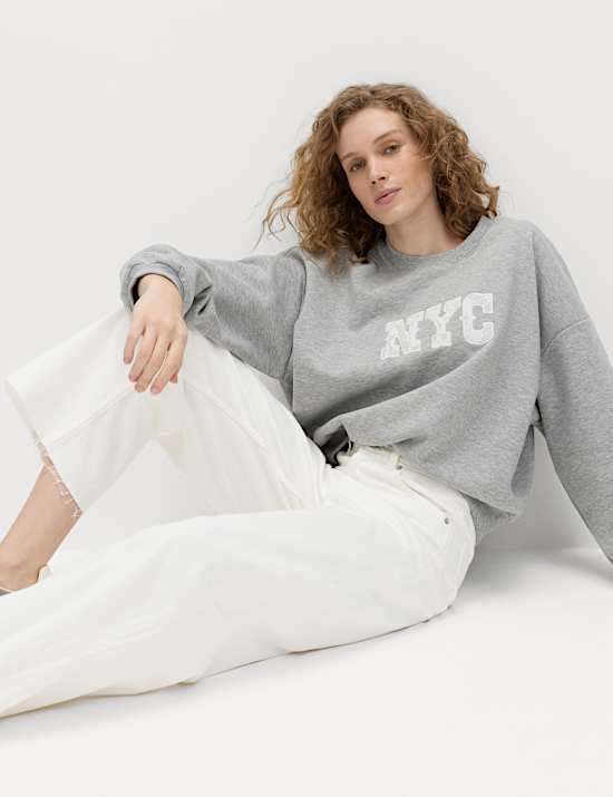 High Waisted Wide Leg Cropped Jeans