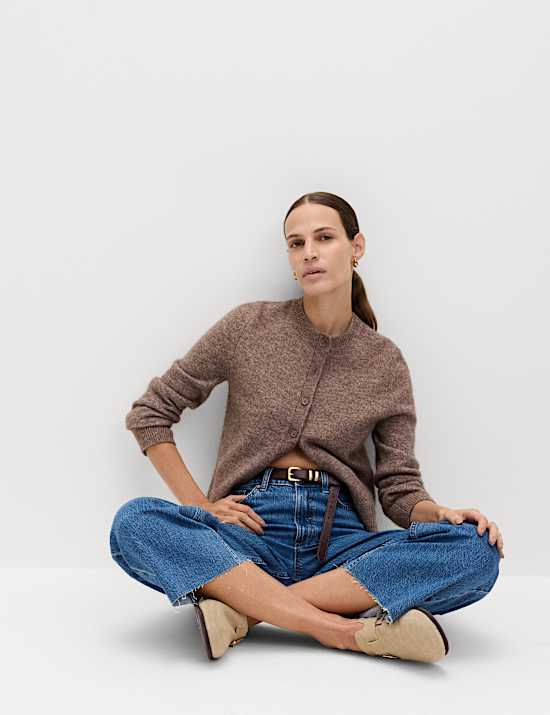 High Waisted Wide Leg Cropped Jeans