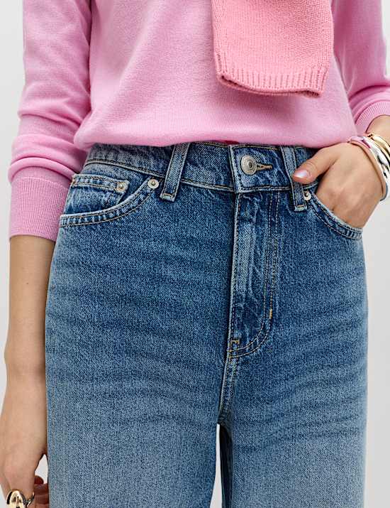 Boyfriend Mid Rise Ankle Grazer Jeans