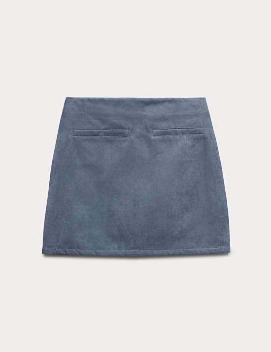 Suedette Mini A-Line Skirt