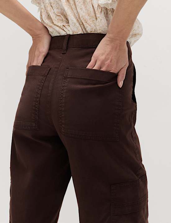 Pantalon cargo coupe large en Lyocell