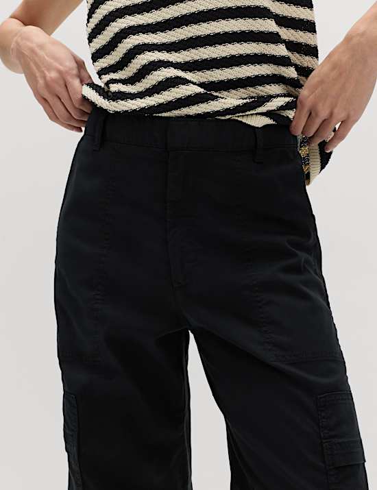 Pantal&oacute;n cargo de pata ancha de Lyocell