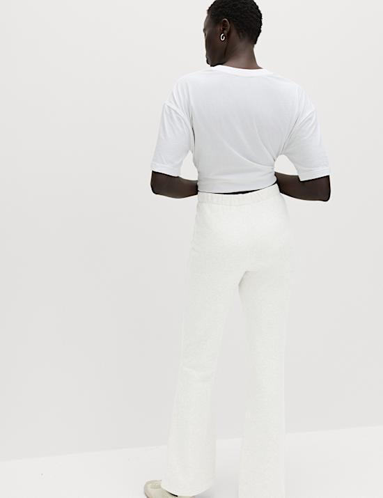 Pure Cotton Seam Detail Flared Joggers
