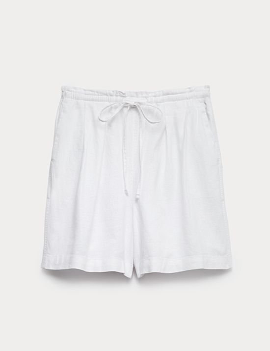 Linen Rich High Waisted Shorts