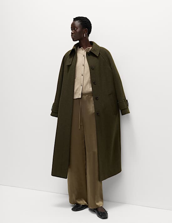 Satin Drawstring Wide Leg Trousers