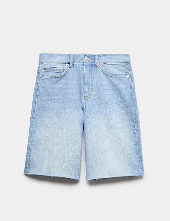 Pure Cotton High Waisted Bermuda Short