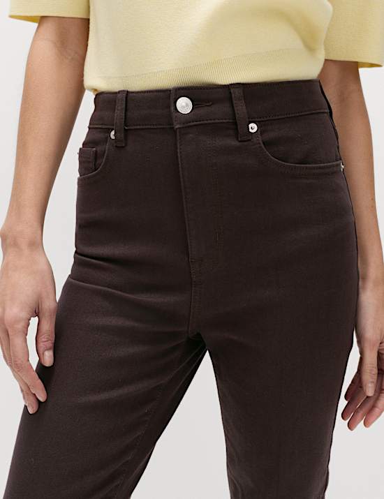 High Waisted Kickflare Cropped Jeans