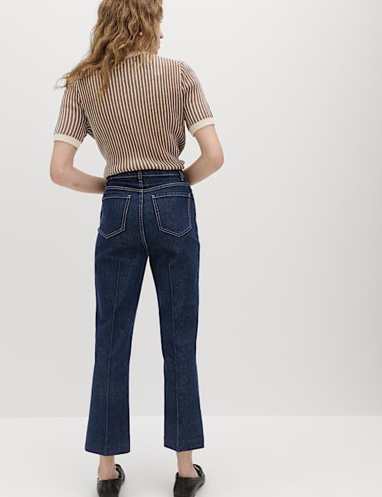 High Waisted Kickflare Cropped Jeans