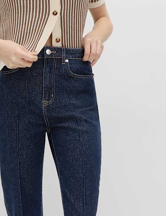 High Waisted Kickflare Cropped Jeans