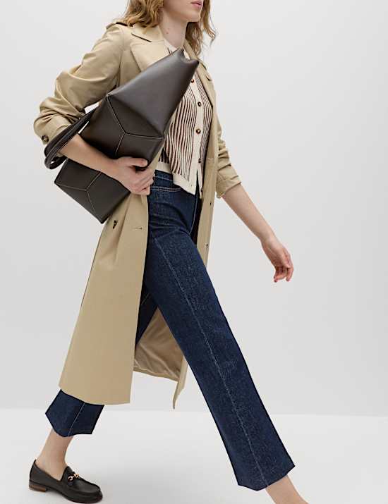 High Waisted Kickflare Cropped Jeans