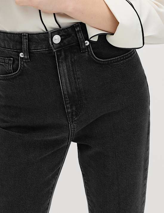 High Waisted Kickflare Cropped Jeans