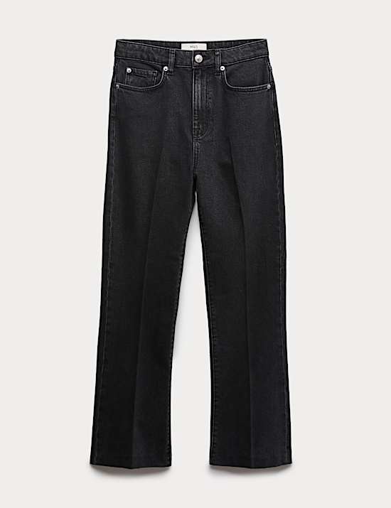 High Waisted Kickflare Cropped Jeans