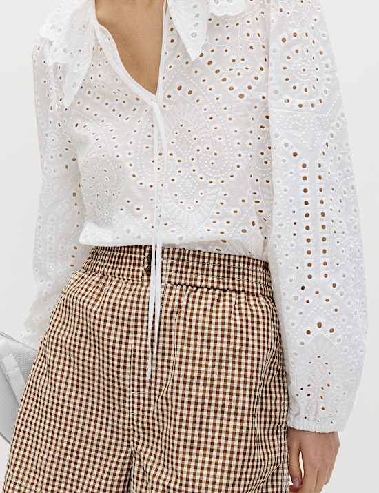 Gingham High Waisted Shorts