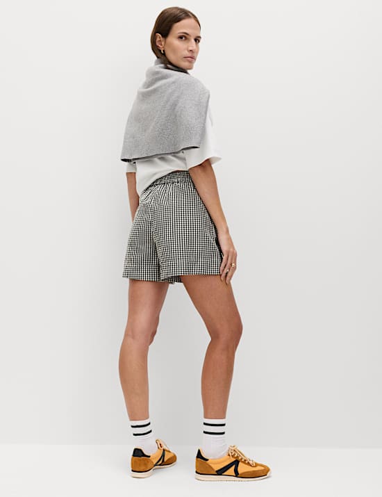Gingham High Waisted Shorts