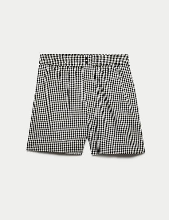 Gingham High Waisted Shorts