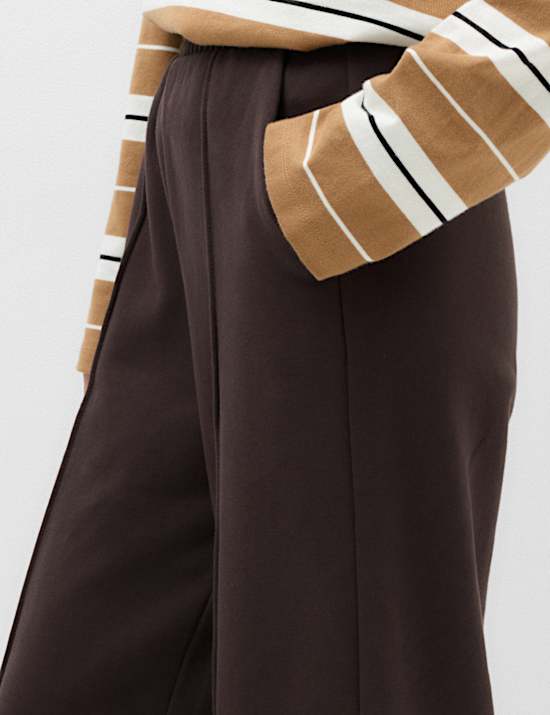 Pure Cotton Pintuck Barrel Leg Joggers