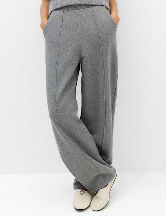 Pure Cotton Pintuck Barrel Leg Joggers
