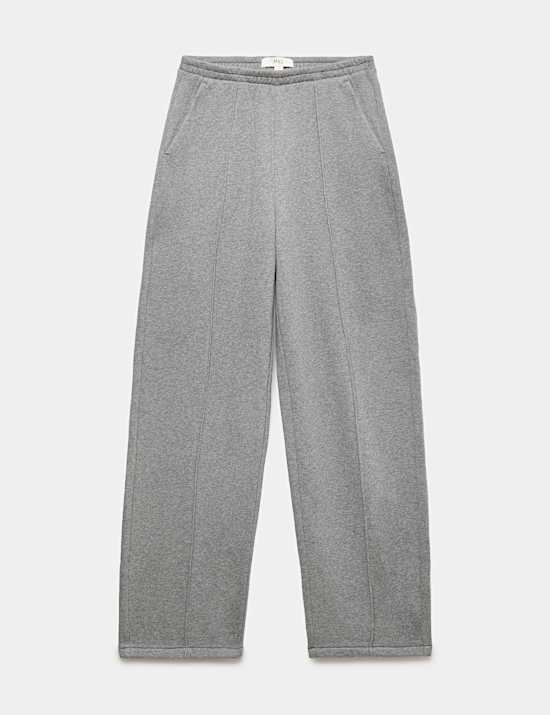 Pure Cotton Pintuck Barrel Leg Joggers