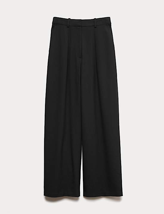 Pure Cotton Elasticated Waist Carrot Leg Trousers