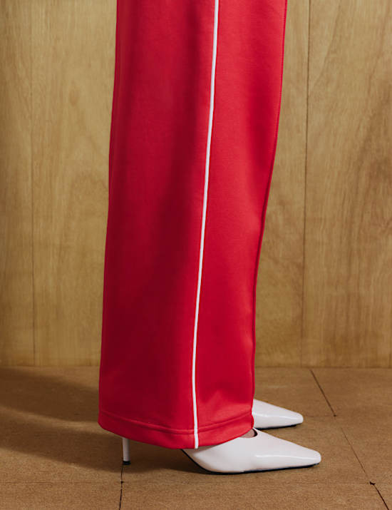 Cotton Rich Side Stripe Straight Leg Joggers